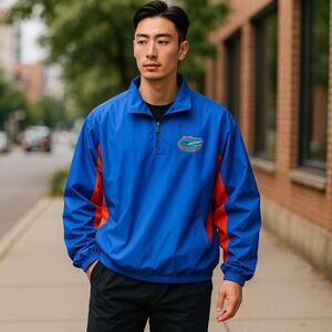 Vintage NCAA Florida Gators Quarter Zip Windbreaker‎ Large